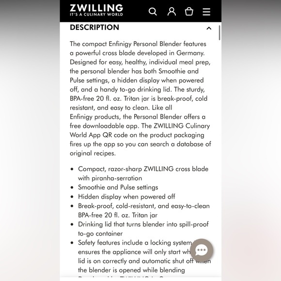 ZWILLING ENFINIGY Personal Blender - Silver - Picture 4 of 14